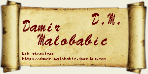 Damir Malobabić vizit kartica